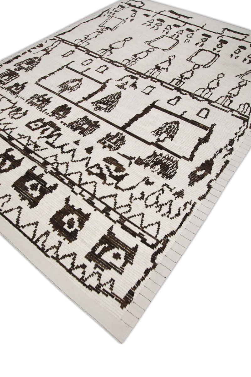 6216 Hand Knotted Turkish Modern Tulu Rug 7'8" x 10'1"